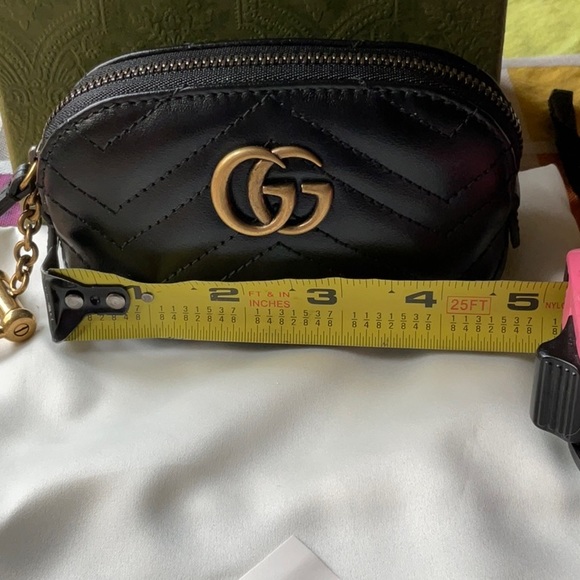 🌹GUCCI GG MARMONT POUCH WITH KEYCHAIN HOOK  🌹NWT 🌹 - Picture 16 of 16